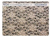 Elastic Flower Cotton Nylon Lace Fabric Elegant Anti Shrink CY-LW0018